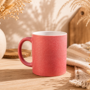 Glitzertasse rosa - personalisierbar