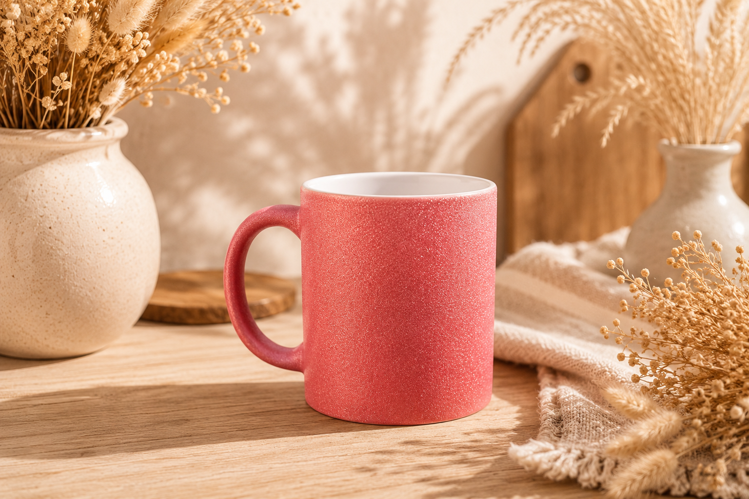 Glitzertasse rosa - personalisierbar