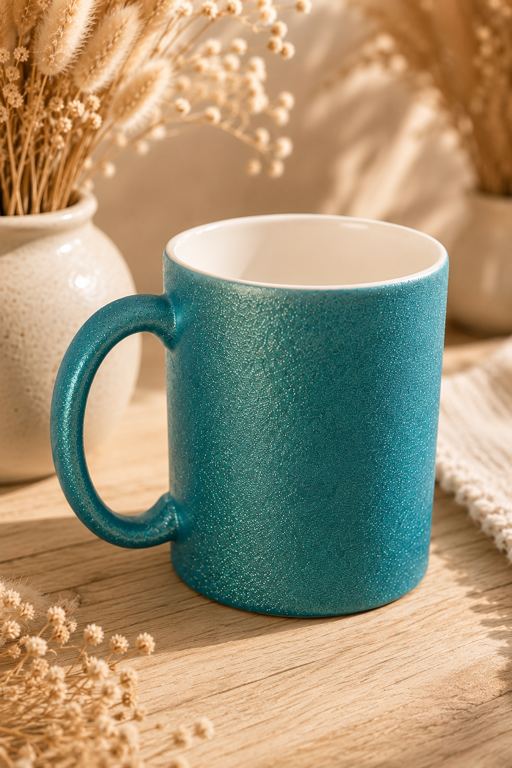 Glitzertasse türkis - personalisierbar – Bild 2