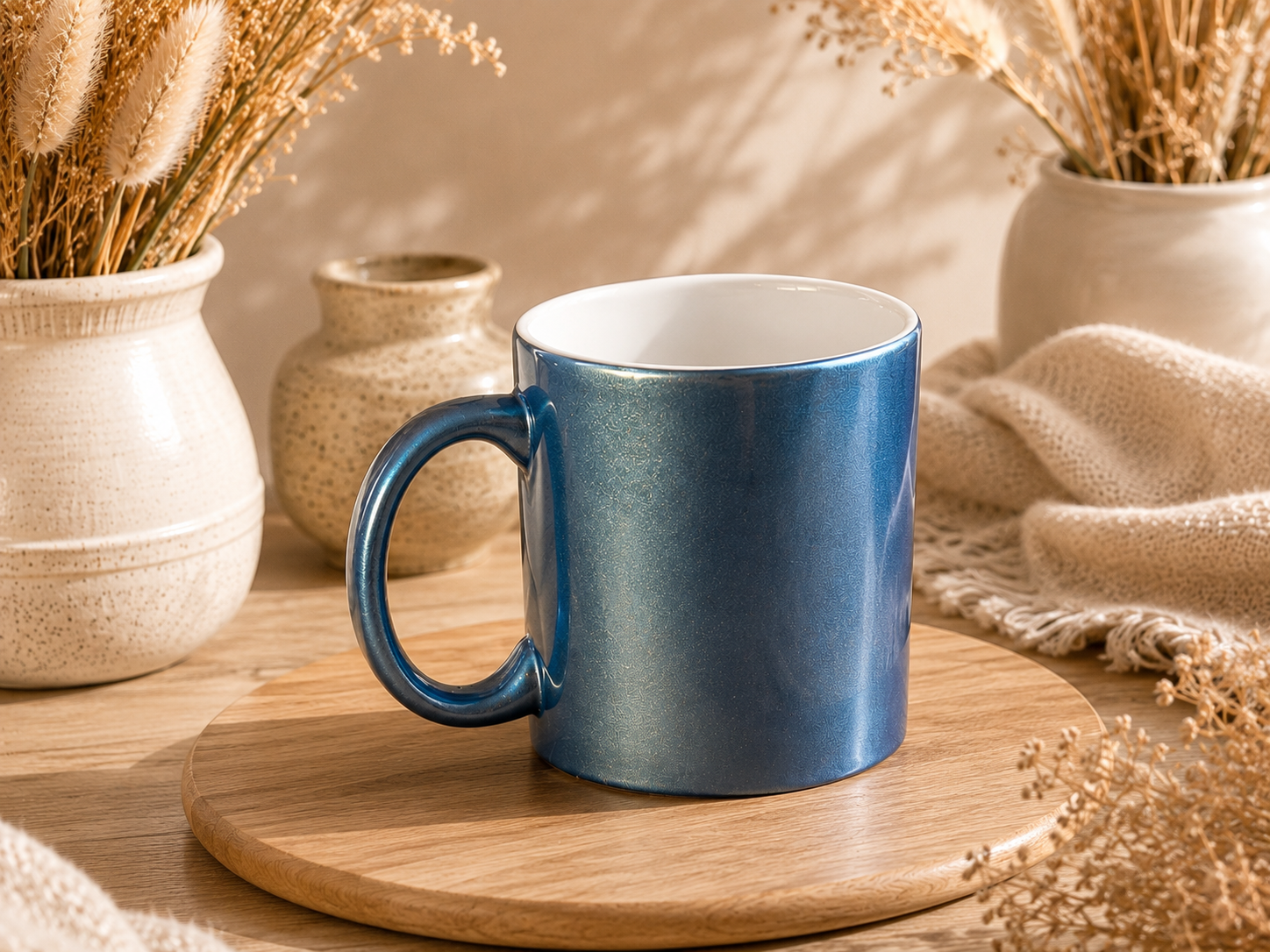 Tasse Metallic Blau - personalisierbar – Bild 2