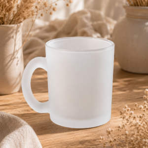 Satinierte Tasse - personalisierbar