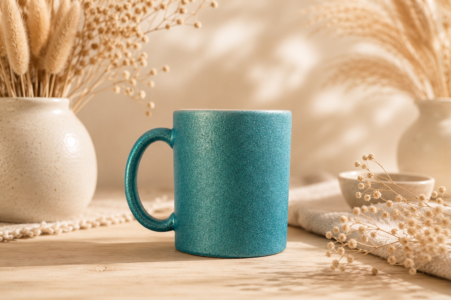 Glitzertasse türkis - personalisierbar – Bild 3