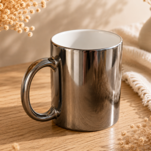 Tasse Grau Metallic – personalisierbar