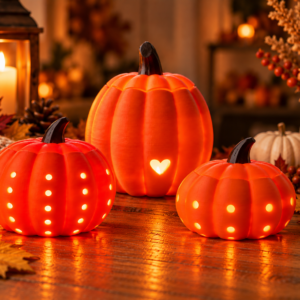 Herbstglühen – Kürbislicht 3er Set